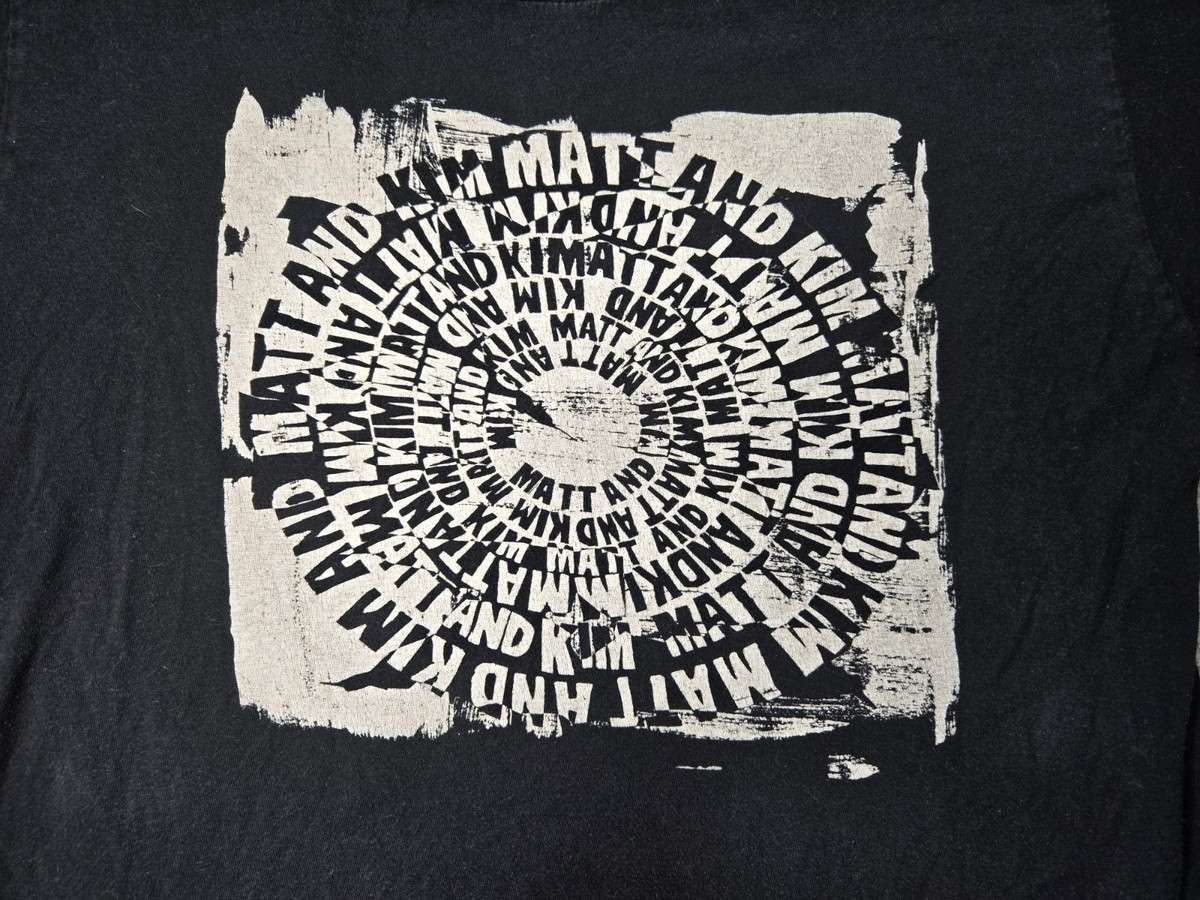 Matt And Kim Tour T Shirt Graphic Print Size L Color Black Double Sided View 5