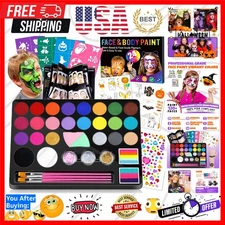Face Painting Kit for Kids - 24 Colors Water Based Non Toxic Face Paint Kit, ...