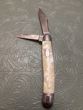 Imperial Vintage Pocket Knife Two Blade Mother of Pearl Handles Made In USA Mint