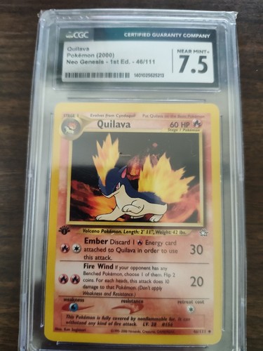 Quilava (1st Edition) graded CGC 7.5 for sale on eBay