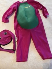 Vintage 1992 Purple Dinosaur Barney Costume Size 3-4 Yrs