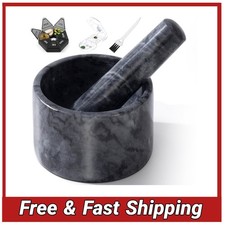 Fasolahome Pill Crusher Grinder Mini Marble Mortar  Pestle for Fine Powder