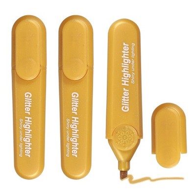 Für Glitter Highlighter, 3er Pack breite Spitze in Gelb