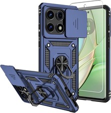 Motorola Edge 2025 Case with Screen Protectors and Camera Cover, Blue
