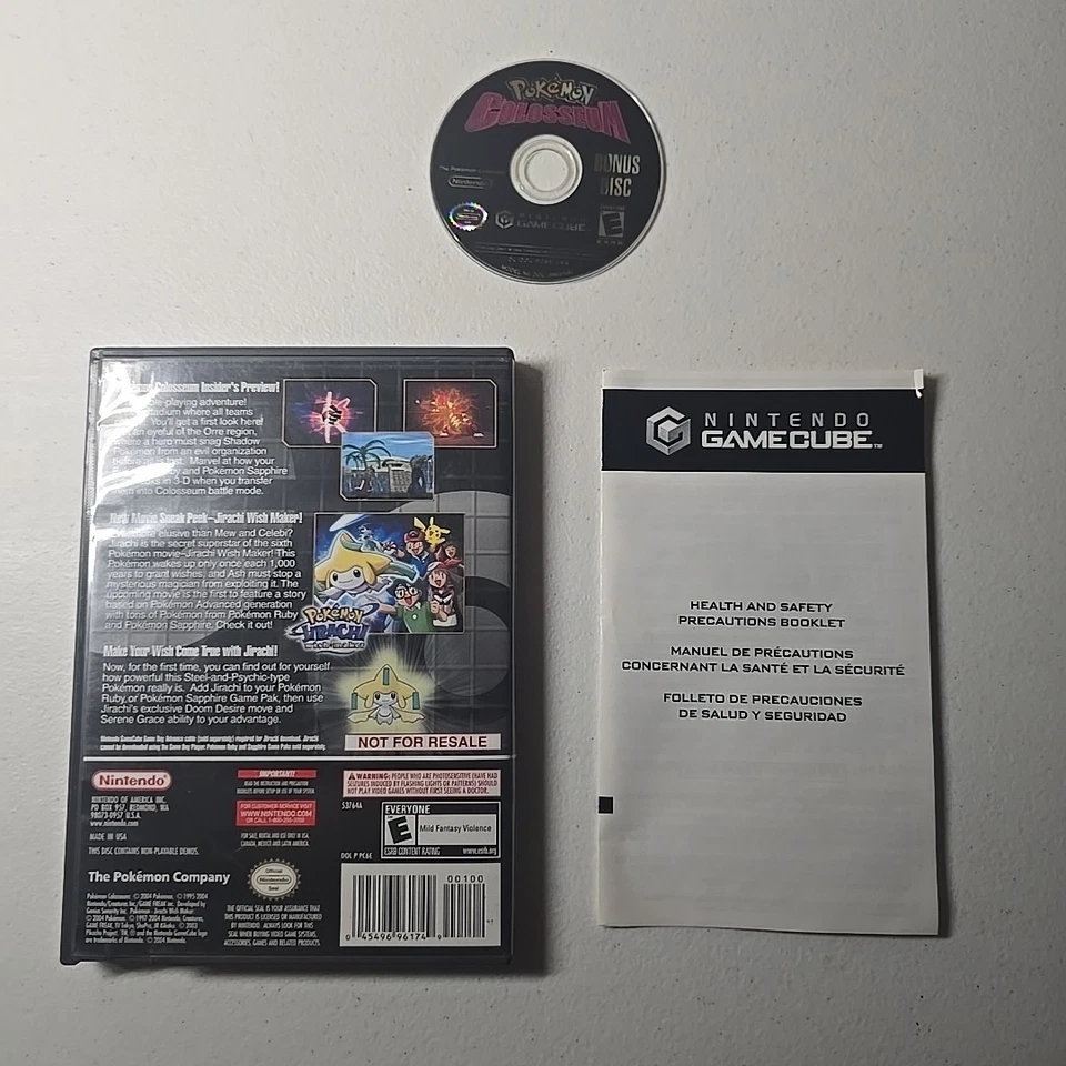 Disco Bonus Pokemon Colosseum (Nintendo GameCube 2004) Estuche Original PROBADO Foto 2 de 4