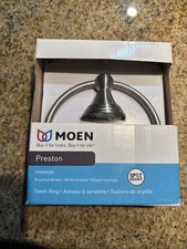 MOEN Preston Towel Ring in Spot Resist Brushed Nickel DN8486BN