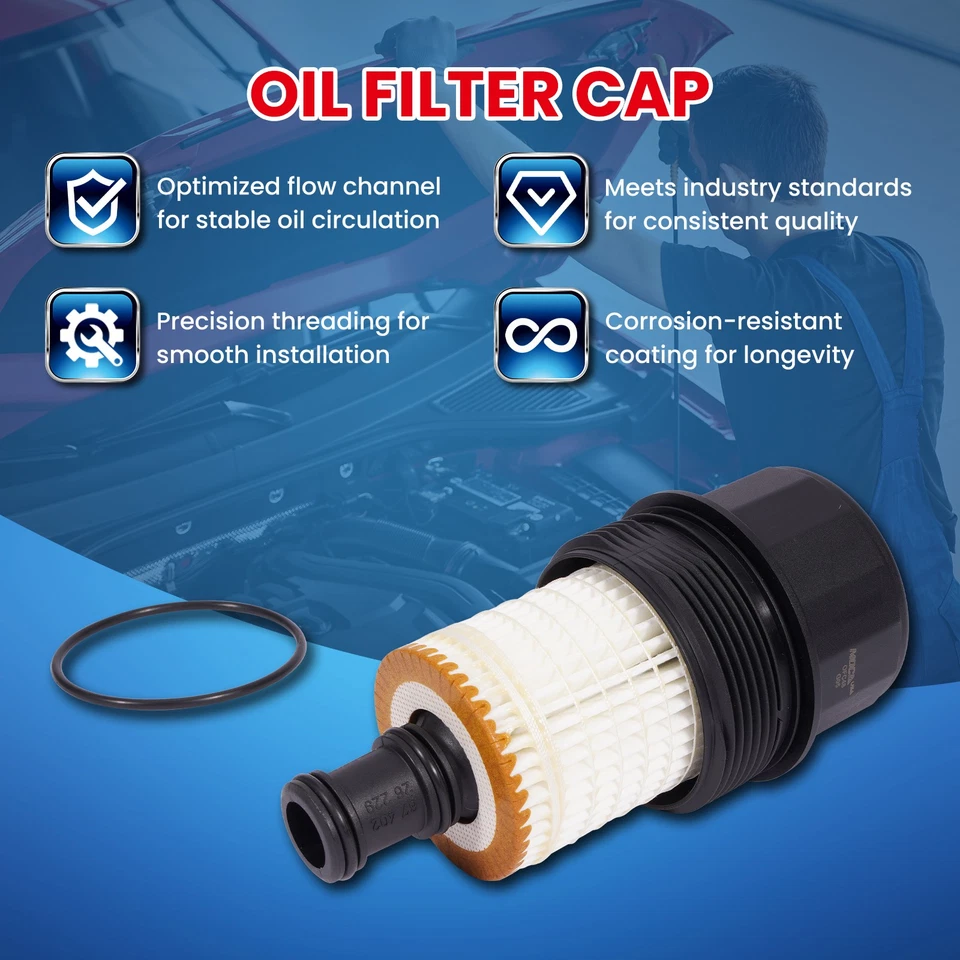 Tapa de filtro de aceite para Mercedes-Benz C280 C300 CLK350 E300 E550 GL500 ML350 SL550 Foto 3 de 4