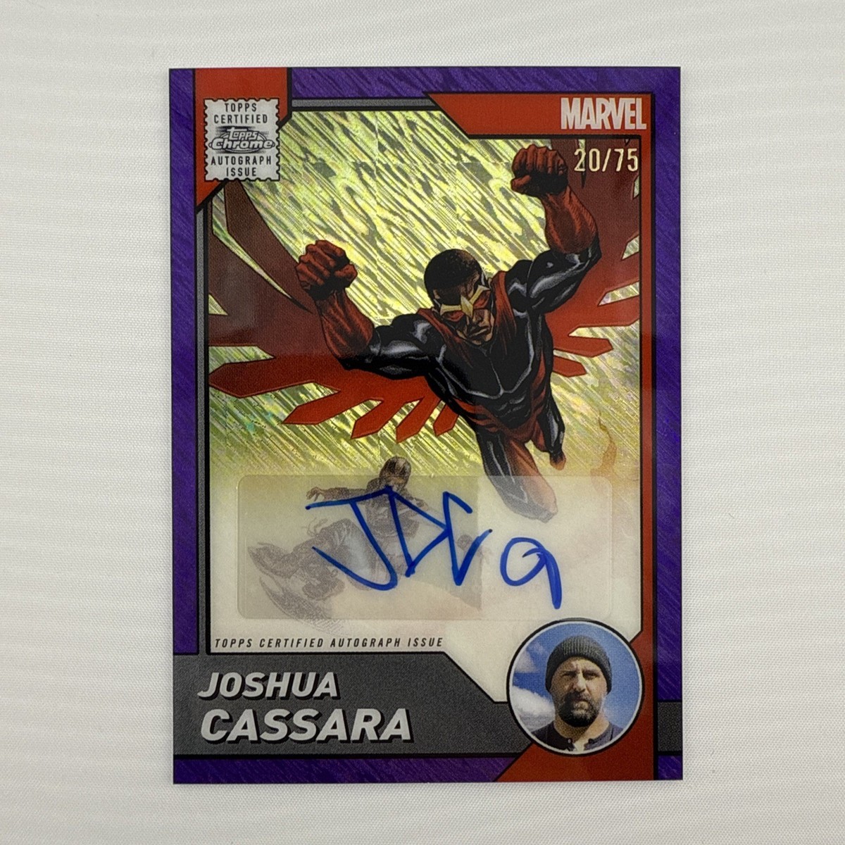 2025 Topps Marvel Chrome Artist Auto – Cassara Purple Refractor