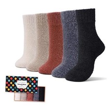 Fuzzy Cozy Warm Socks for Women-Winter Home Thick Wool Soft Solid Color-d2