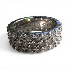 10.60 CARAT DIAMOND FULL ETERNITY BAND IN 18K WHITE GOLD