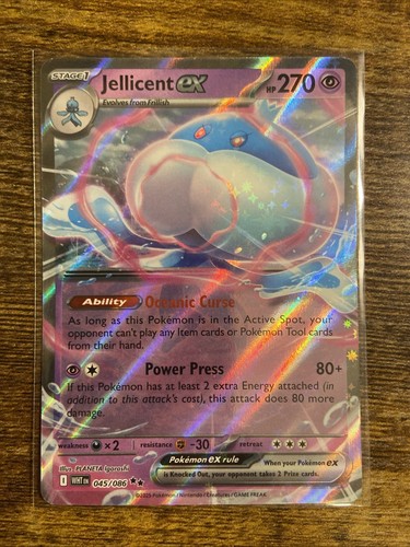Pokémon TCG Jellicent Ex 045/086 SV11W: White Flare Holo Rare MINT/Near ...