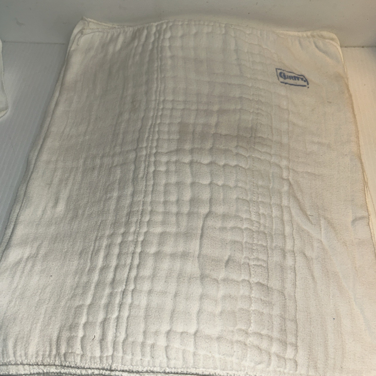 Lot Of 10 Curity Vtg Prefold Cloth Baby Diapers 16x13 Heavy Duty Some Stains/209