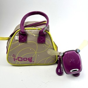 Rare Purple iDog Interactive Robot Dog Speaker w/ Original Carrying Bag (Tested)