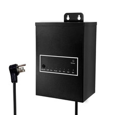 100W 12V Low Voltage Black Metal Integrated LED Landscape Light Transformer with