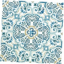 FP2477 Fontaine Peel Stick Floor Tiles 12"L x 12"W x 0.06"T Blue