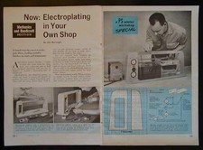Electroplating Tanks - Small Shop 1962 How-To build PLANS Formulas