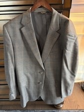Men's Jos. A. Bank Reserve Dark Gray With Strips Tailored Suit 46L Waist
