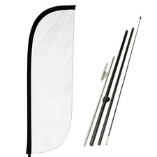 Feather Flag Pole Kit - 7 Feet Tall Advertising Flag Banner with Fiberglass P...