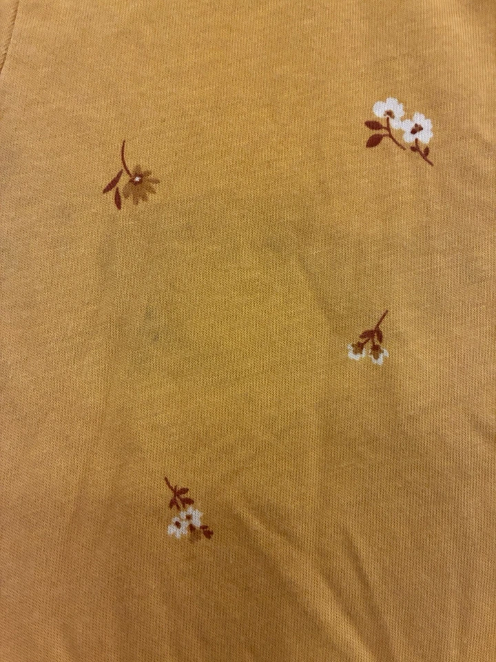 Vestido Wonder Nation Niños Niñas Floral Algodón Calce y Acampanado Manga Corta Amarillo XL Foto 3 de 4