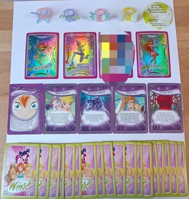 Winx Club Sammelkarten Merch Serie Karte Bunt Leila Flora Bloom Stella 
