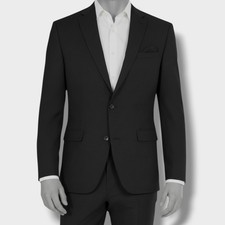 425 Bar III Men's Black Slim-Fit Wool Stretch Sport Coat Suit Jacket Size 40R