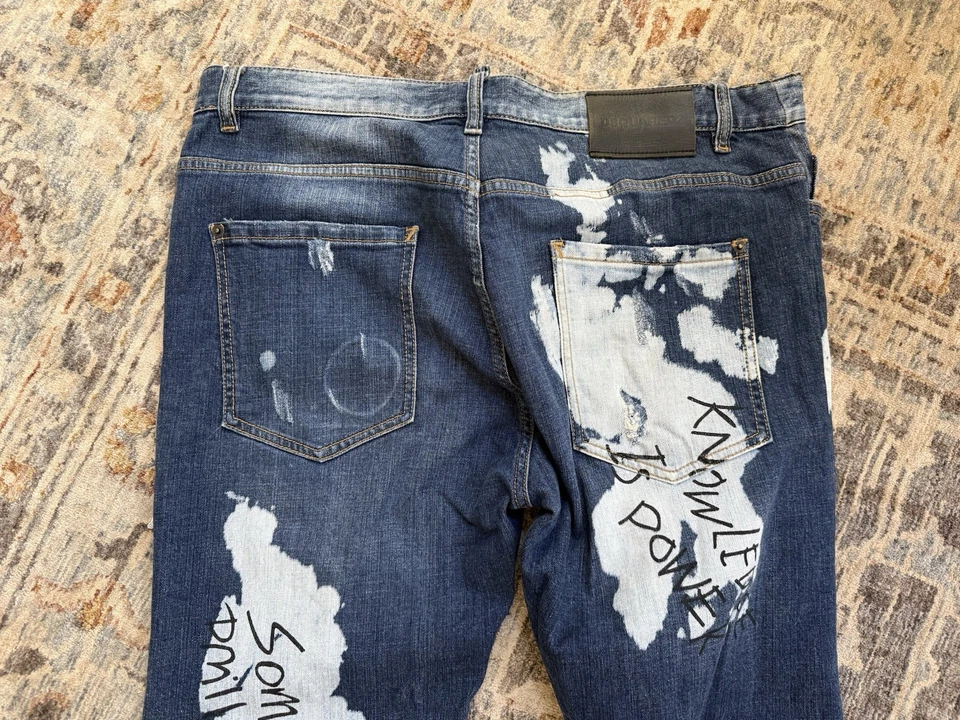 Pantalones de mezclilla para hombre Dsquared2 desgastados talla 42 Foto 4 de 4