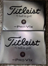 Two (2) Dozen Titleist Pro V1x Left Dash Golf Balls - White - New