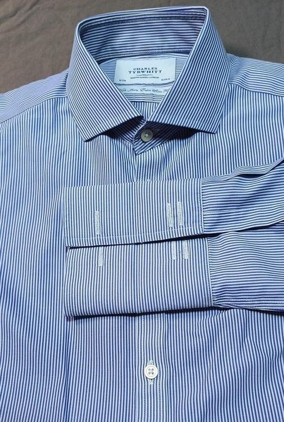Men Charles Tyrwhitt Shirt White Cotton 38 / M / #16R6
