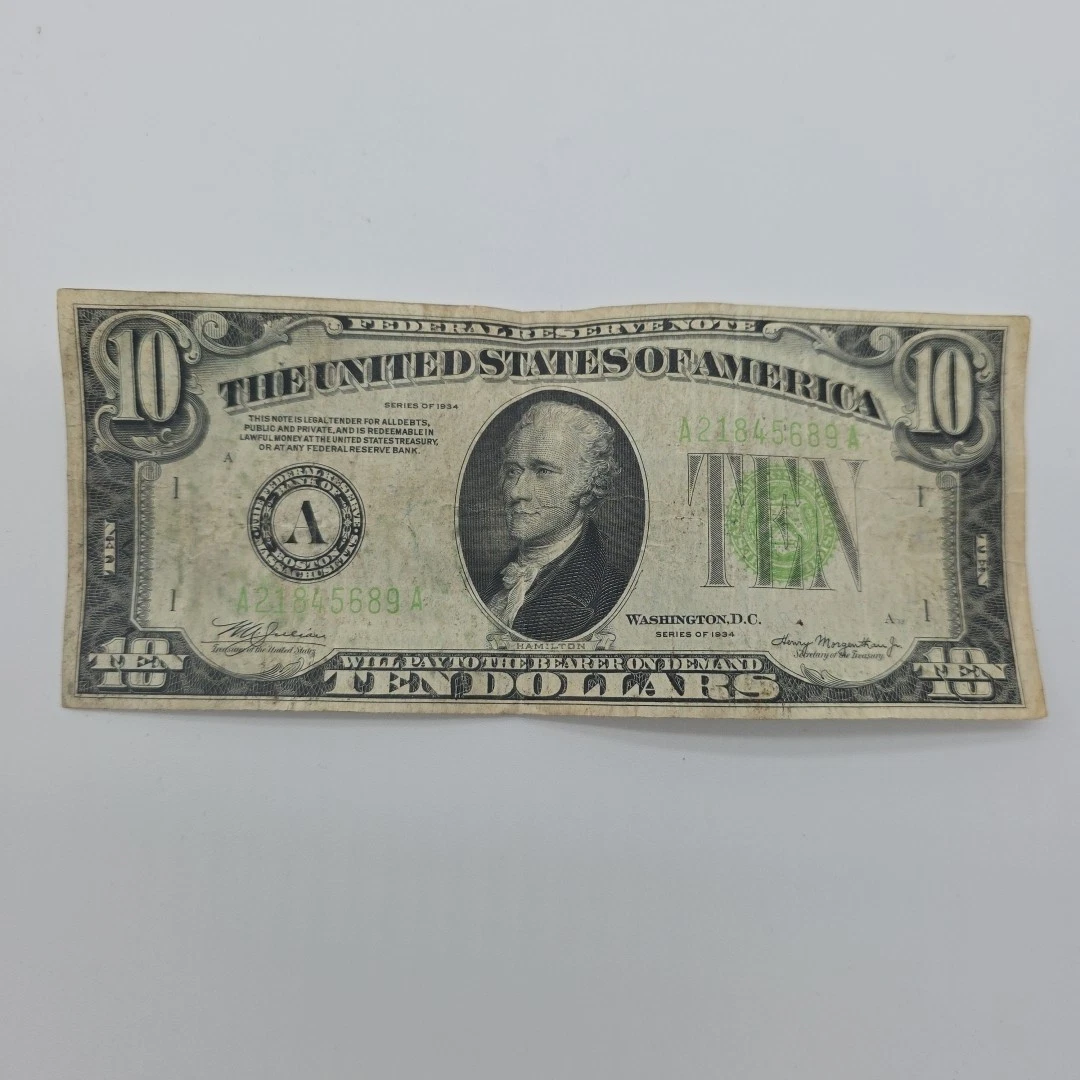 1934 10 美元纸币| eBay