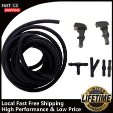 Universal Auto Windshield Wiper Washer Squirter Nozzle Spray Jet Kit Fluid Hose.