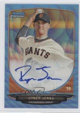 2013 Bowman Draft Chrome Prospect Blue Wave Refractor 49/50 Ryder Jones Auto 0p3
