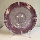 Vtg BLENKO Pink Cranberry SUNBURST 9.25" Art Glass Ashtray MCM Heavy