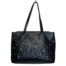 ANNA SUI - Black Navy Leather Shoulder Bag