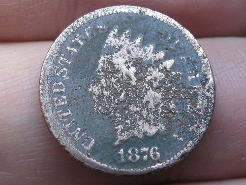 1876 Indian Head One Cent Penny- About Good Details