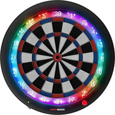 Gran Board 3s Led Bluetooth Dartboard 57.15cm Blue With Bracket
