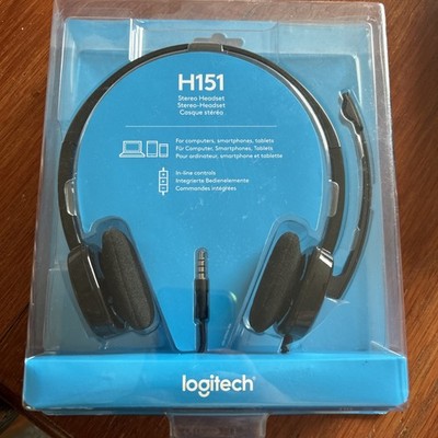NEU VERSIEGELT Logitech H151 kabelgebundenes Stereo-Headset schwarz