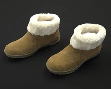 Minnetonka Women's 10 Brown Suede Shearling Ankle Boot 85201