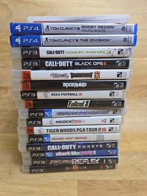 18 Assorted PS3 And PS4 Games Call Of Duty, Rockband,madden Fallout And More 