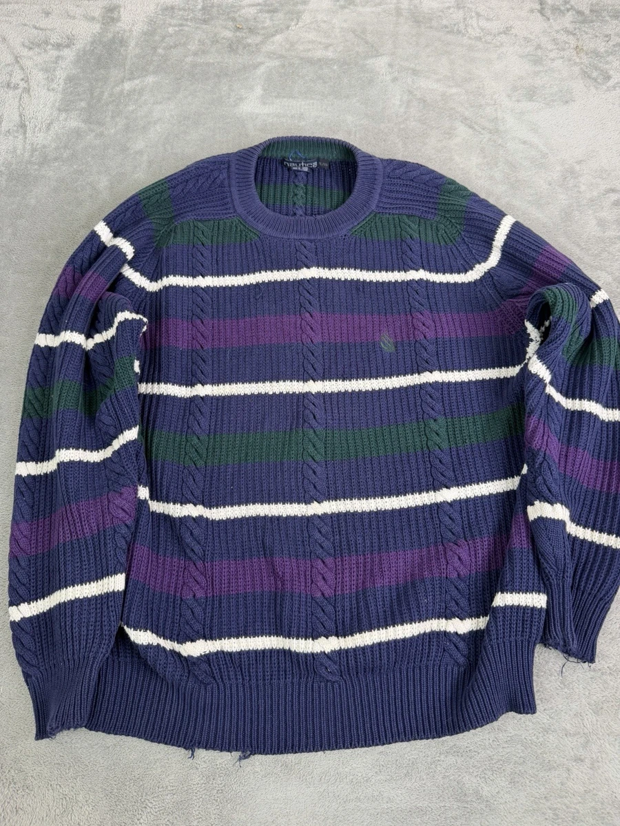 Nautica Size XL Cotton Regular Size Sweaters for Men 90s Theme for