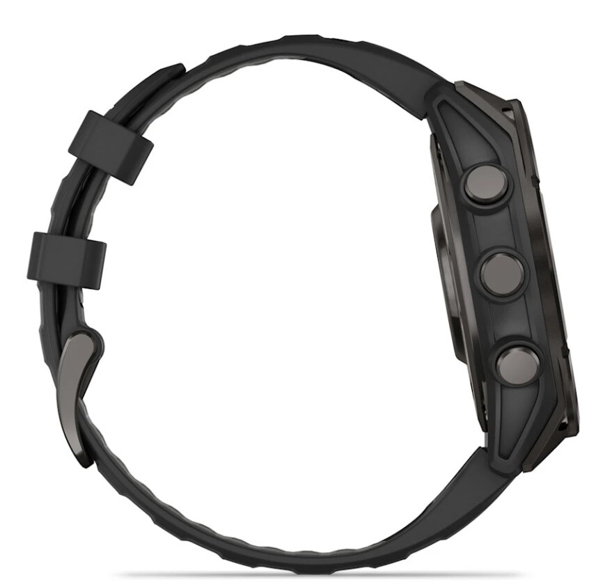 Garmin fenix 8 Amoled Sapphire Watch 47mm Carbon Gray DLC with Black