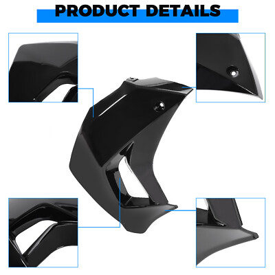 Left Radiator Shrouds Painted Black For Kawasaki KLR650 08-18