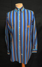 Vtg Polo Ralph Lauren Crest Crown Multicolor Striped Men's Casual Shirt L/S M