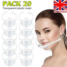 20X Half Face Cover Transparent Mouth Shield Anti-fog Clear Guard Chef Catering