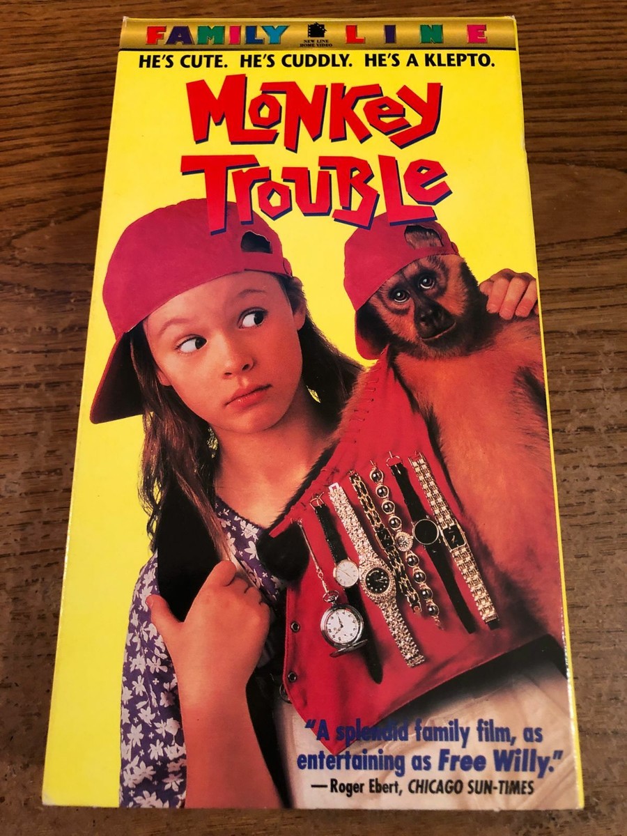 Monkey Trouble VHS VCR Tape Movie Harvey Keitel Rated G Used
