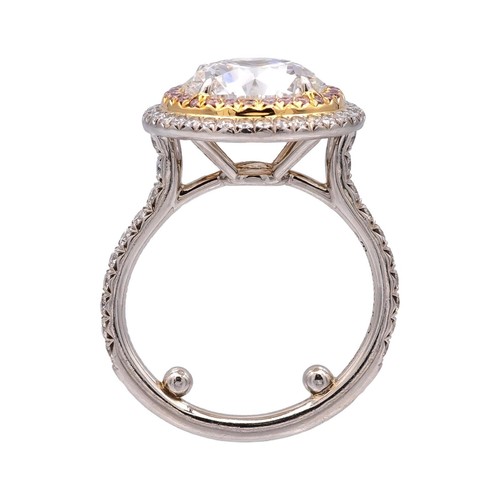 Tiffany & Co. Soleste 3.54 Ct F VVS2 Cntr Diamond engagement Ring Pink Diamonds - Picture 6 of 15