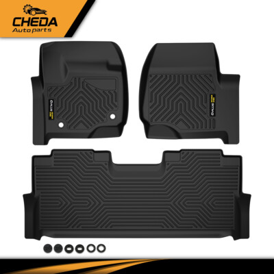 Fit For 2017-24 Ford F-250 F-350 F-450 Super Duty Crew Cab TPE Floor Mats Liner