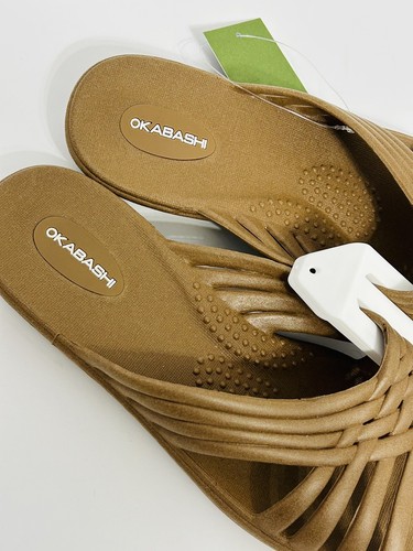Sandalias ortopédicas Okabashi para mujer Venice marrón caramelo talla 8/9 correa cruzada sin cordones - Imagen 3 de 6