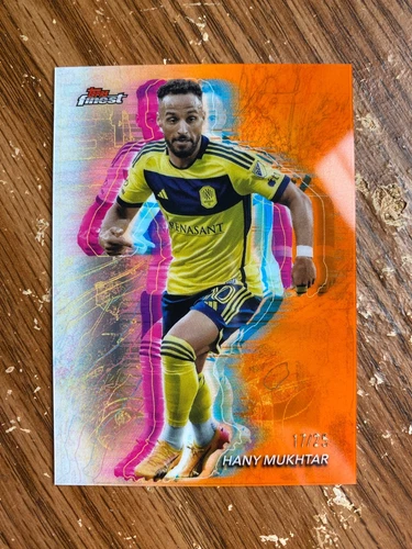2024 Topps Finest MLS Hany Mukhtar Hologlow Orange Refractor 17/25