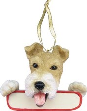 WIRE FOX TERRIER-Santa's Pals DOG Christmas Ornament E S Pets-Personalizable