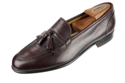 NEW NORDSTROM Deep Burgundy Tassel Loafers Shoes D ITALY Flex  Construction